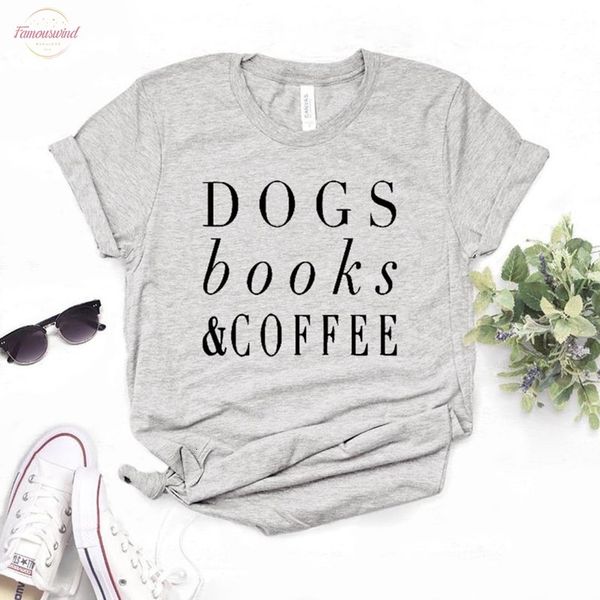 dogs books and coffee women tshirt cotton t shirt gift for lady yong girl street 6 colors mf 8, White
dogs books and coffee women tshirt cotton t shirt gift for lady yong girl street 6 colors mf 8, White