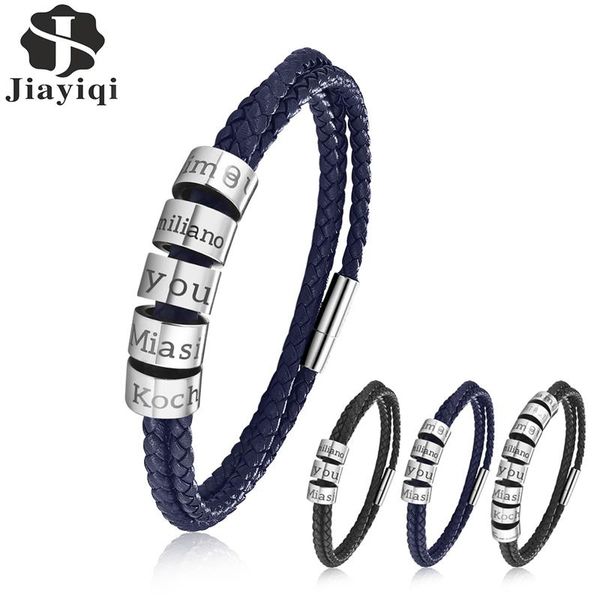 jiayiqi personalized custom bracelet for men engraving family name stainless steel beads multilayer leather bracelet men jewelry, Black
jiayiqi personalized custom bracelet for men engraving family name stainless steel beads multilayer leather bracelet men jewelry, Black