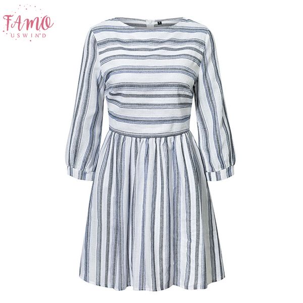 women summer cotton dress elegant striped o neck a line short vestidos feminino casual holiday beach dresses 2019, Black;gray
women summer cotton dress elegant striped o neck a line short vestidos feminino casual holiday beach dresses 2019, Black;gray