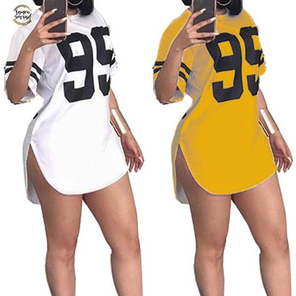 street style number printed short sleeved mini dresses casual plus size pullover tshirt dress ws7225u, Black;gray
street style number printed short sleeved mini dresses casual plus size pullover tshirt dress ws7225u, Black;gray