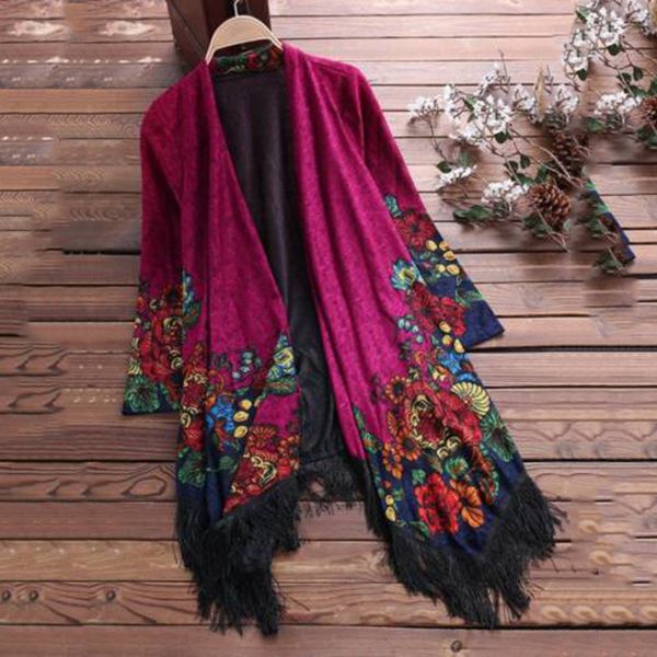 women's jackets large size long jacket coat women ethnic floral tassel cardigan ladies casual loose outwear ropa mujer, Black;brown
women's jackets large size long jacket coat women ethnic floral tassel cardigan ladies casual loose outwear ropa mujer, Black;brown