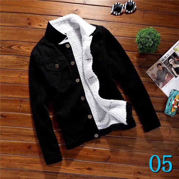 men's plush denim coat 2020 new men's thickened jacket fashion jacket imitation lamb wool men's cotton padded jacket cotton s, Black
men's plush denim coat 2020 new men's thickened jacket fashion jacket imitation lamb wool men's cotton padded jacket cotton s, Black
