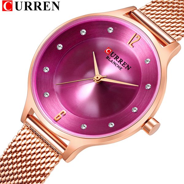 classic quartz women's watch with diamonds brand curren girls fashion steel mesh wristwatch for ladies gift, Slivery;brown
classic quartz women's watch with diamonds brand curren girls fashion steel mesh wristwatch for ladies gift, Slivery;brown