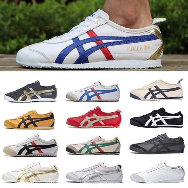 

new 2019 tiger bruce lee flat onitsuka running shoes mens and womens comfortable leather zapatillas athletic outdoor sport sneakers, White;red