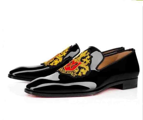 men wedding shoes luxury designers red bottom loafers business dress shoes,black patent leather loubiflat forever 35-46
men wedding shoes luxury designers red bottom loafers business dress shoes,black patent leather loubiflat forever 35-46