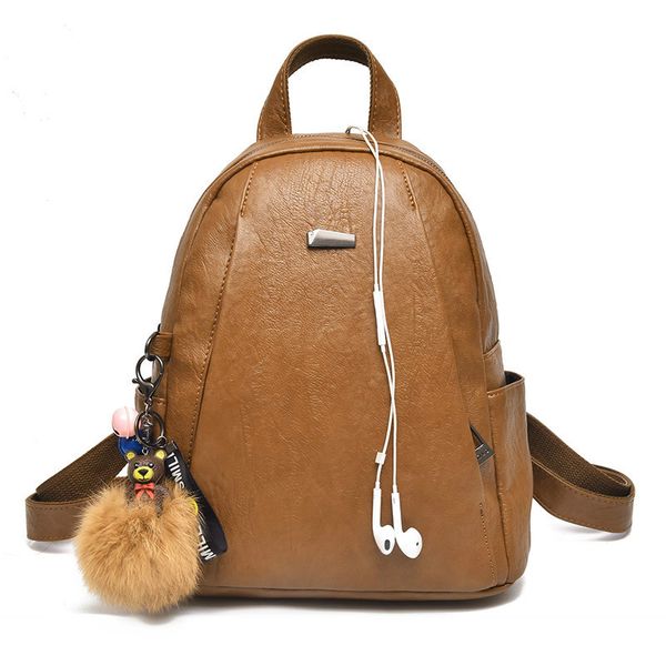2020 women leather backpacks rucksacks for girls solid travel bagpack with cute pendant sac a dos
2020 women leather backpacks rucksacks for girls solid travel bagpack with cute pendant sac a dos