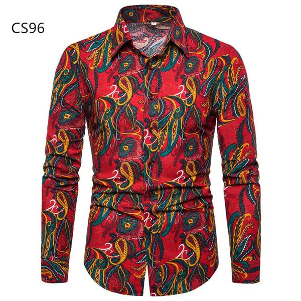 2019 men's shirts retro floral printed man casual slim shirt fashion classic men dress shirt men's long sleeve brand clothing, White;black
2019 men's shirts retro floral printed man casual slim shirt fashion classic men dress shirt men's long sleeve brand clothing, White;black