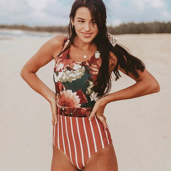 rinabe floral one piece swimsuit stripe high waist swimwear 2019 back bandage bikini zipper bathing suit women biquini bodysuit, White;black
rinabe floral one piece swimsuit stripe high waist swimwear 2019 back bandage bikini zipper bathing suit women biquini bodysuit, White;black