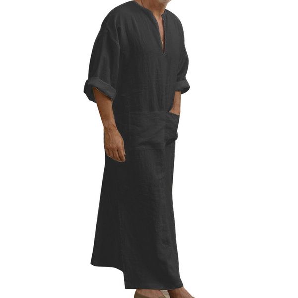 heflashor men dress clothes vetement femme men ethnic robes loose solid long sleeve loose vintage dress kaftan elbise clothes, White;black
heflashor men dress clothes vetement femme men ethnic robes loose solid long sleeve loose vintage dress kaftan elbise clothes, White;black
