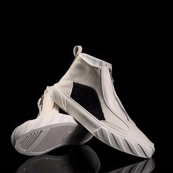 2019 men's shoes new autumn korean version of the zipper in the high-flat casual breathable tide men's casual shoes t3-02, Black
2019 men's shoes new autumn korean version of the zipper in the high-flat casual breathable tide men's casual shoes t3-02, Black