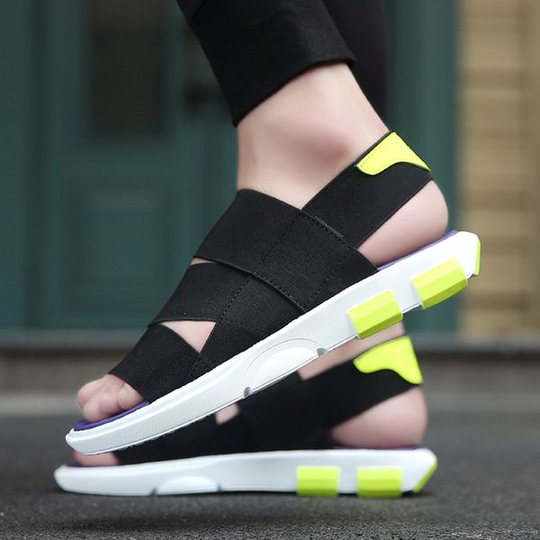summer new outdoor leisure beach shoes korean trend men's sandals c120, Black
summer new outdoor leisure beach shoes korean trend men's sandals c120, Black