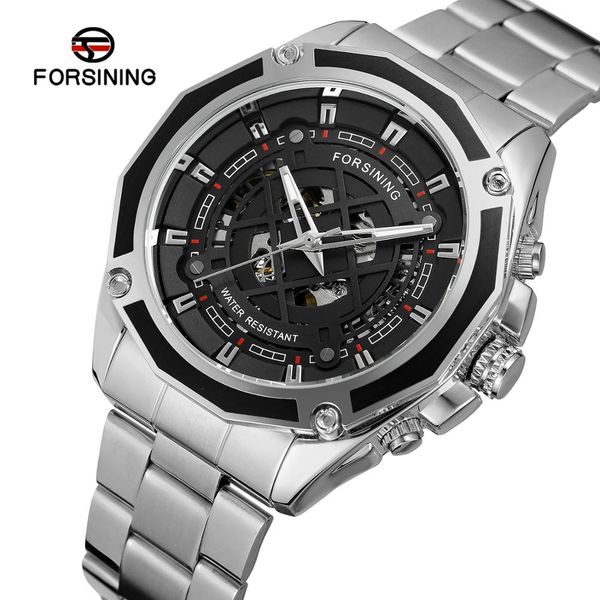 forsining brand men automatic mechanical wristwatches full stainless steel men's popular watches gifts, Slivery;brown
forsining brand men automatic mechanical wristwatches full stainless steel men's popular watches gifts, Slivery;brown