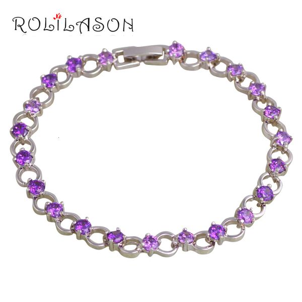 rolilason purple zircon is round design silver plated bracelets for women party fashion gift jewelry tbs1094, Golden;silver
rolilason purple zircon is round design silver plated bracelets for women party fashion gift jewelry tbs1094, Golden;silver
