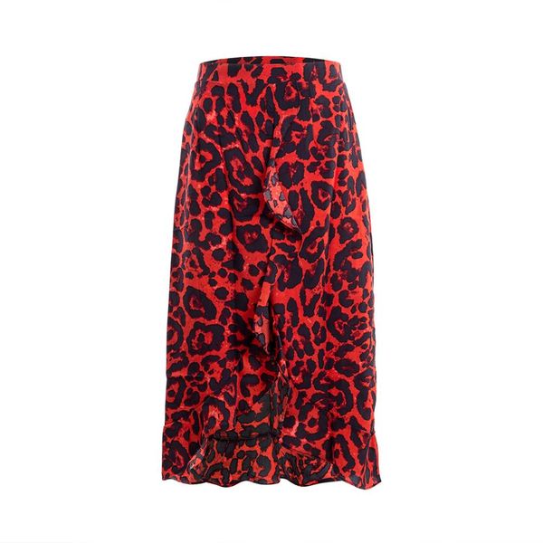 leopard print skirts womens high waist split skirt femme asymmetrical ruffle irregular casual red feminino skirt, Black
leopard print skirts womens high waist split skirt femme asymmetrical ruffle irregular casual red feminino skirt, Black