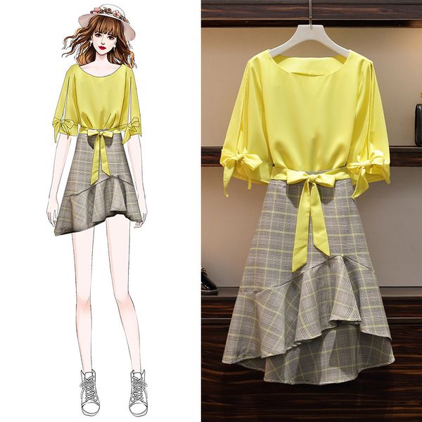 backlakegirls two pieces set women casual summer dress striped ruffles bow skirt + yellow o neck chiffon party dress, White;black
backlakegirls two pieces set women casual summer dress striped ruffles bow skirt + yellow o neck chiffon party dress, White;black