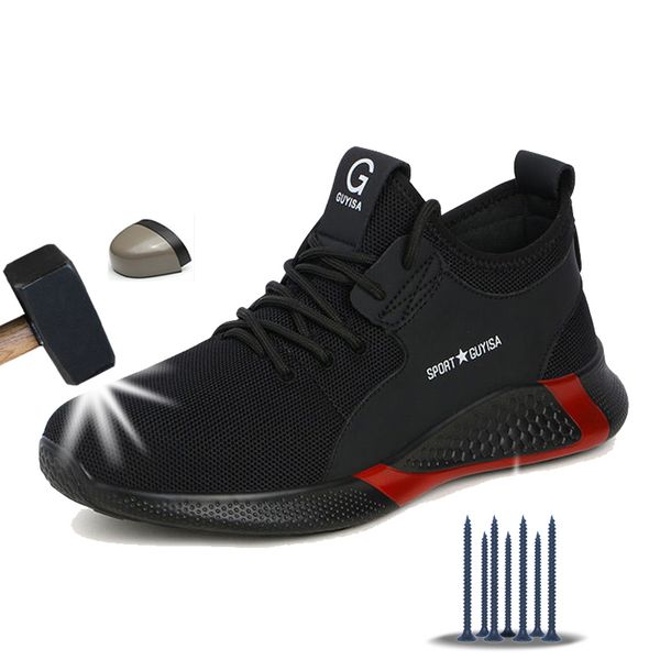 manlegu breathable safety shoes men summer lightweight work shoes steel toe puncture-proof work sneakers indestructible, Black
manlegu breathable safety shoes men summer lightweight work shoes steel toe puncture-proof work sneakers indestructible, Black