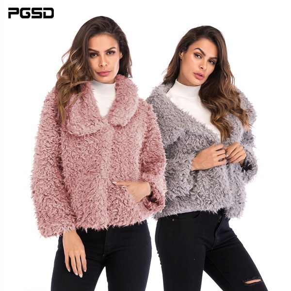pgsd simple fashion pure color women clothes winter turtleneck long sleeves plush overcoat warm short fleece jacket female, Black
pgsd simple fashion pure color women clothes winter turtleneck long sleeves plush overcoat warm short fleece jacket female, Black