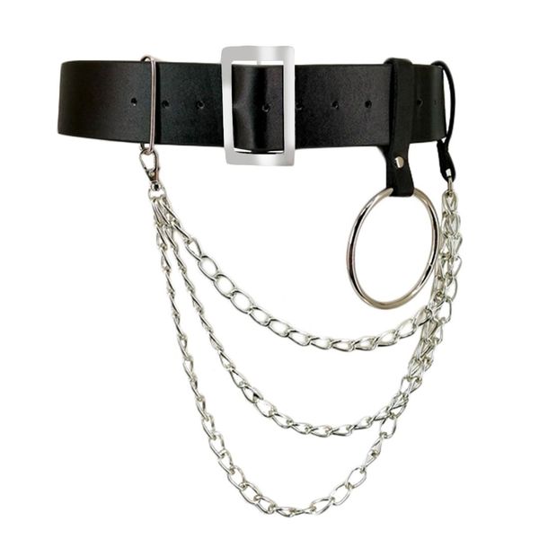 women pu leather harness body belts with chain waist bondage garters punk adjustable suspender straps, Black;brown
women pu leather harness body belts with chain waist bondage garters punk adjustable suspender straps, Black;brown