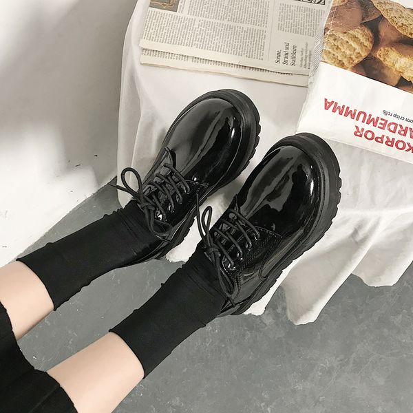 new student korean version of the wild black soft sister small shoes british patent leather platform shoes
new student korean version of the wild black soft sister small shoes british patent leather platform shoes