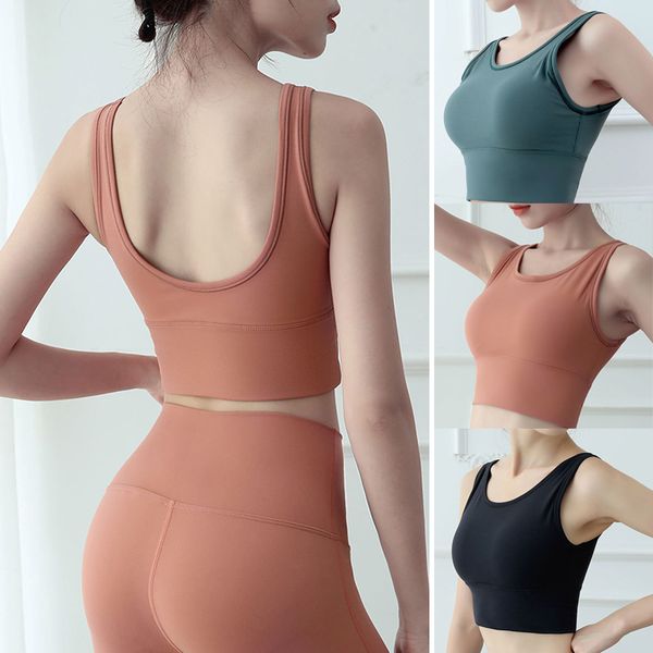 women sports bra underwear solid color vest shockproof for fitness training yoga ya88, White;black
women sports bra underwear solid color vest shockproof for fitness training yoga ya88, White;black
