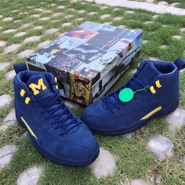 2020 12 rtr michigan nrg psny navy blue 12s men basketball shoes collego navy amarillo bq3180 -407 real carbon fiber sneakers with box, Black
2020 12 rtr michigan nrg psny navy blue 12s men basketball shoes collego navy amarillo bq3180 -407 real carbon fiber sneakers with box, Black
