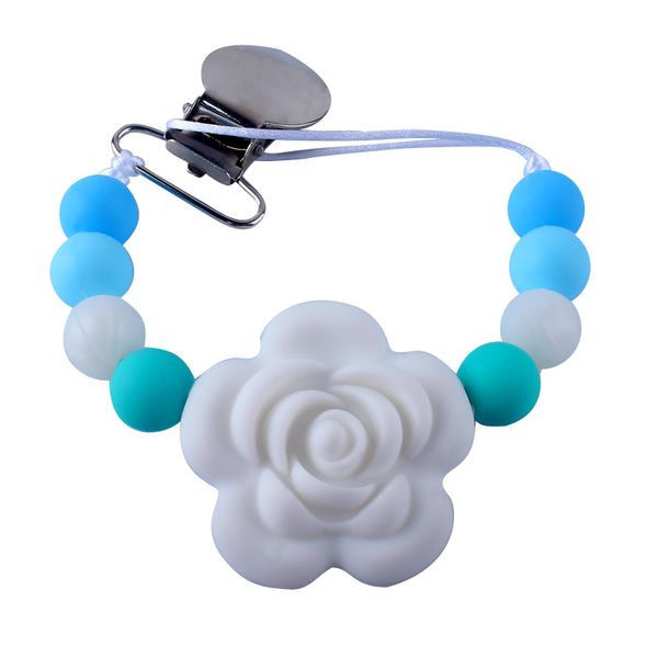 silicone pacifier holder nipple chain silicone flower pendant dummy clips teether soother chain 4 colors
silicone pacifier holder nipple chain silicone flower pendant dummy clips teether soother chain 4 colors