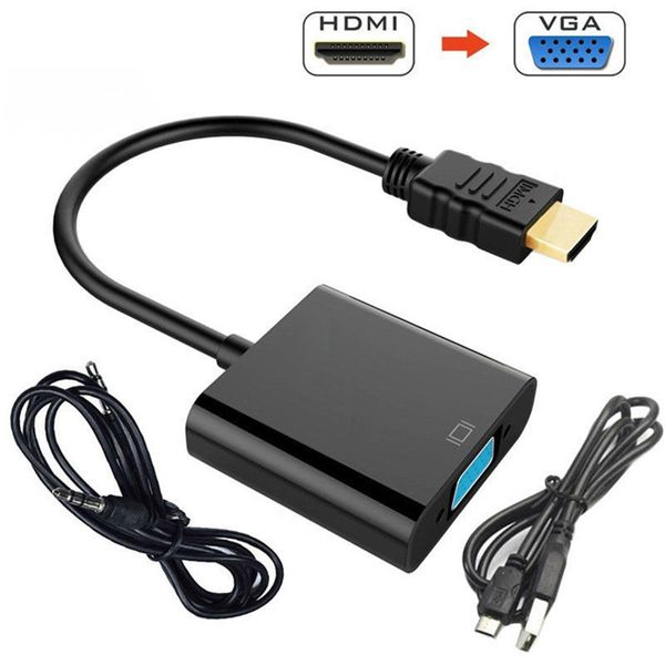 hdmi to vga adapter converter male to female with 3.5mm audio output micro usb power cable for pc lapprojector hdtv xbox
hdmi to vga adapter converter male to female with 3.5mm audio output micro usb power cable for pc lapprojector hdtv xbox