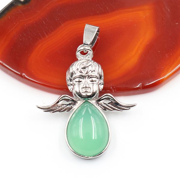 10 pcs classic style angel wing tiger eye stone pendant for gift silver plated green agate jewelr
10 pcs classic style angel wing tiger eye stone pendant for gift silver plated green agate jewelr