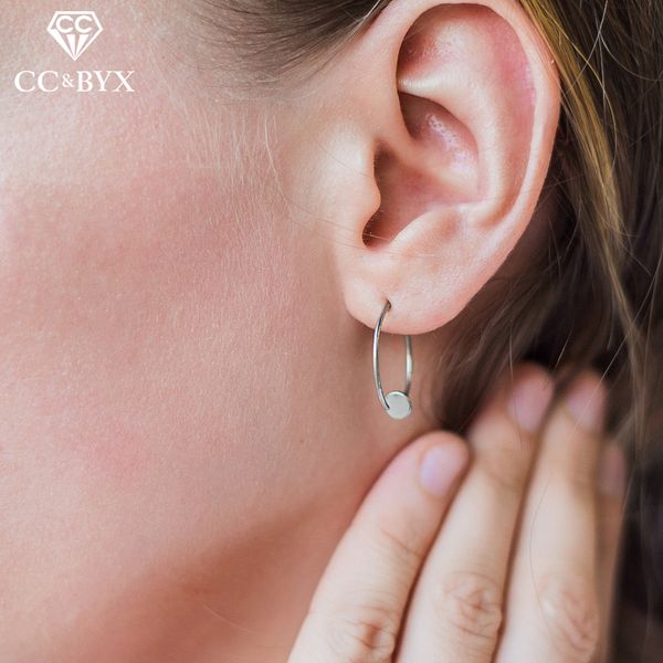 cc stainless steel stud earring for women office round earrings fashion party jewelry minimalist brinco korean style ye15767, Silver
cc stainless steel stud earring for women office round earrings fashion party jewelry minimalist brinco korean style ye15767, Silver