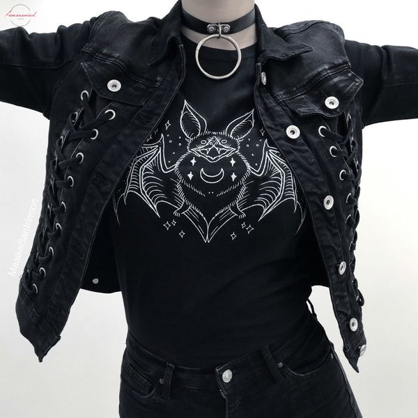 hahayule jbh women gothic grunge t shirt cotton bat aesthetic witchcraft tee women fashion style goth graphic vampire shirt, White
hahayule jbh women gothic grunge t shirt cotton bat aesthetic witchcraft tee women fashion style goth graphic vampire shirt, White