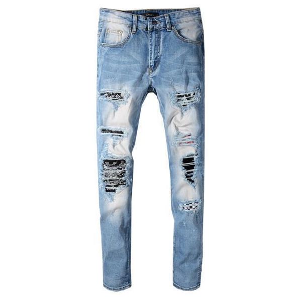 mens designer jeans fashion brand am pleat stitching color mens motorcycle yipped jeans luxury designer denim trousers, Blue
mens designer jeans fashion brand am pleat stitching color mens motorcycle yipped jeans luxury designer denim trousers, Blue