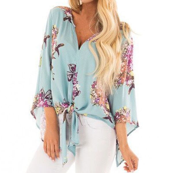 womens and blouses 2018 chiffon streetwear floral print long sleeve shirts tunic boho front tie ladies casual clothes, White
womens and blouses 2018 chiffon streetwear floral print long sleeve shirts tunic boho front tie ladies casual clothes, White