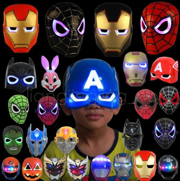 led masks children animation cartoon spiderman light mask masquerade full face masks halloween costumes party gift
led masks children animation cartoon spiderman light mask masquerade full face masks halloween costumes party gift