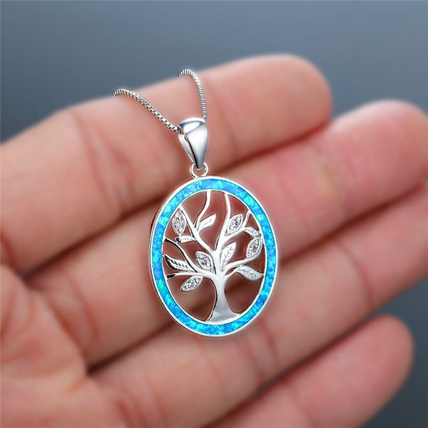 925 silver life tree pendant blue fire opal necklaces for women wedding jewelry bridal engagement necklace couple promise gift
925 silver life tree pendant blue fire opal necklaces for women wedding jewelry bridal engagement necklace couple promise gift