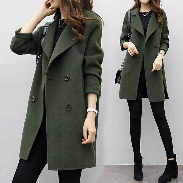 new double faced woolen coat women's new high-end cashmere mid long cape woolen coat in autumn and winter women wool, Black
new double faced woolen coat women's new high-end cashmere mid long cape woolen coat in autumn and winter women wool, Black