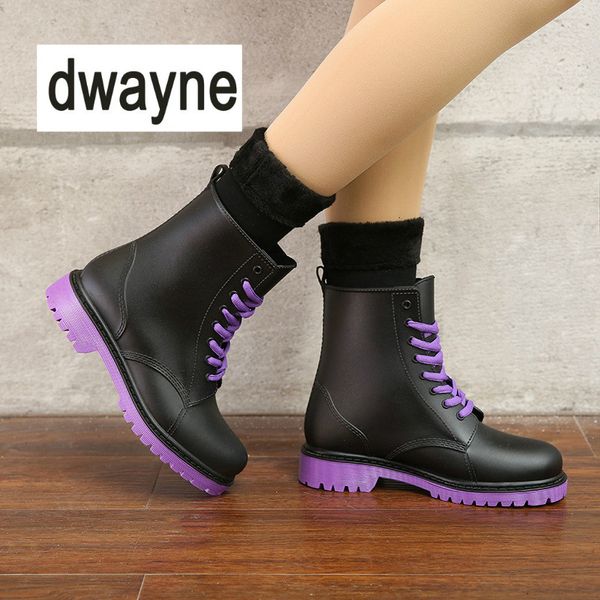 2019 rain boots waterproof shoes woman water rubber lace up boots sewing solid flat with shoes women, Black
2019 rain boots waterproof shoes woman water rubber lace up boots sewing solid flat with shoes women, Black
