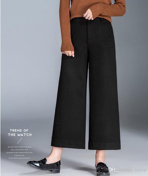 fall 2019 new wide-legged pants female thickening nine points straight leg wide tube dress slacks, Black;white
fall 2019 new wide-legged pants female thickening nine points straight leg wide tube dress slacks, Black;white