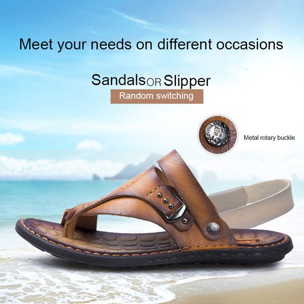 new arrival men leather sandals open toe soft breathable anti-slip casual shoes for summer dsa, Black
new arrival men leather sandals open toe soft breathable anti-slip casual shoes for summer dsa, Black
