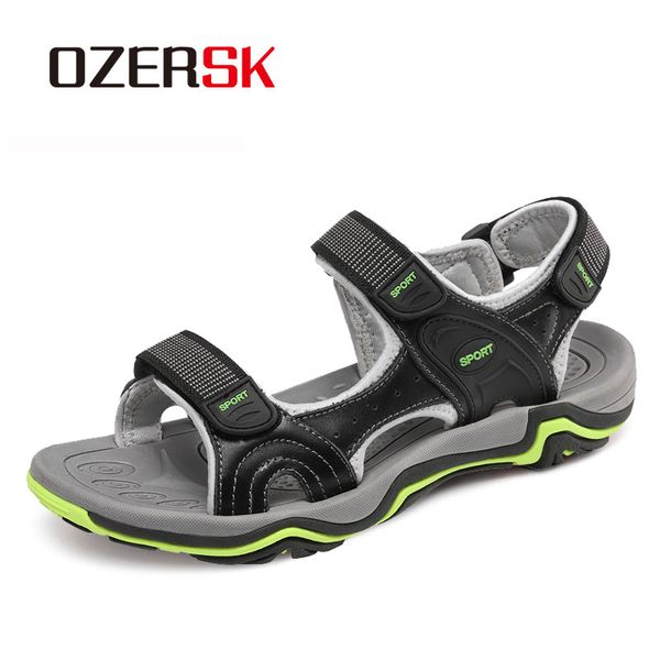 ozersk men genuine leather sandals summer classic slippers soft sandals men roman style comfortable walking footwear size 35~46, Black
ozersk men genuine leather sandals summer classic slippers soft sandals men roman style comfortable walking footwear size 35~46, Black