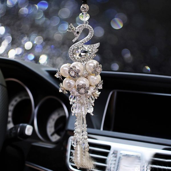 creative car pendant ornaments swan with diamond hanging decor rearview mirror pendant automobile suspension accessories gifts
creative car pendant ornaments swan with diamond hanging decor rearview mirror pendant automobile suspension accessories gifts