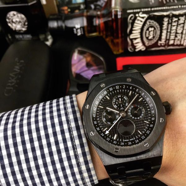 luxury mens watch royal oak series 42mm sapphire multi function dial stainless steel strap automatic mechanical movement watch, Slivery;brown
luxury mens watch royal oak series 42mm sapphire multi function dial stainless steel strap automatic mechanical movement watch, Slivery;brown