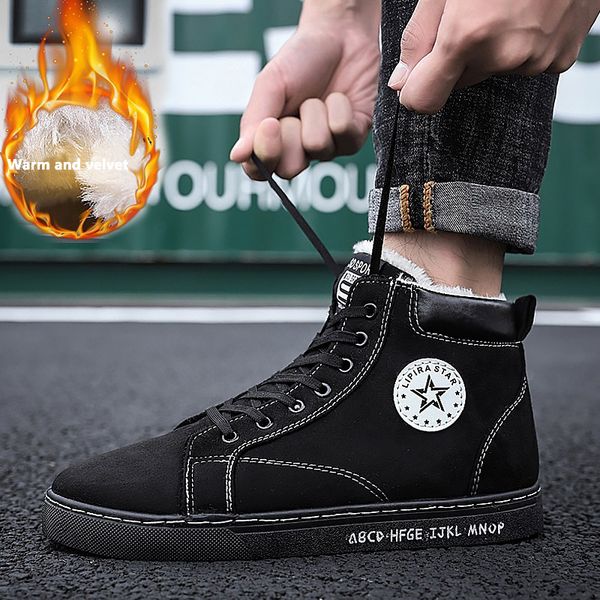 men ankle boots winter lace up short plush cozy casual snow boots male rubber pu solid sneakers man factory outlets, Black
men ankle boots winter lace up short plush cozy casual snow boots male rubber pu solid sneakers man factory outlets, Black