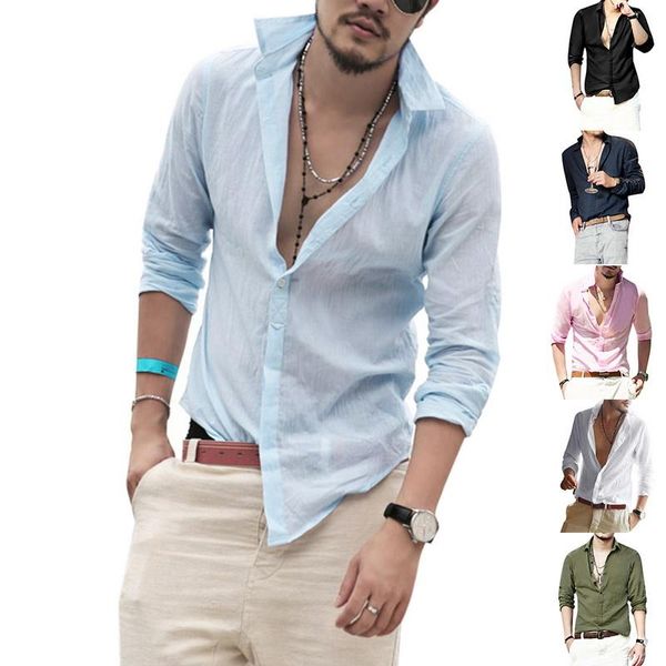 mens shirt casual long-sleeved male linen lapel mens shirts loose quick-drying shirt new casual solid street beach male
mens shirt casual long-sleeved male linen lapel mens shirts loose quick-drying shirt new casual solid street beach male