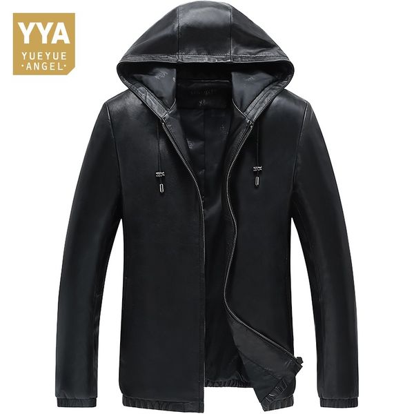 new mens spring autumn jacket cap zipper sheepskin coat for men blouson moto homme chaqueta de cuero para hombre leather jacket, Black
new mens spring autumn jacket cap zipper sheepskin coat for men blouson moto homme chaqueta de cuero para hombre leather jacket, Black
