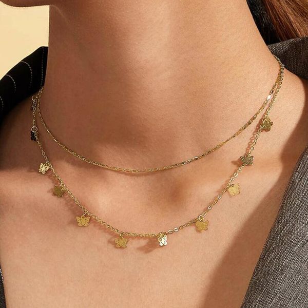 2020 new multilayer butterfly necklace for women metal charm gold color chains butterfly choker necklaces chocker trendy jewelry, Golden;silver
2020 new multilayer butterfly necklace for women metal charm gold color chains butterfly choker necklaces chocker trendy jewelry, Golden;silver