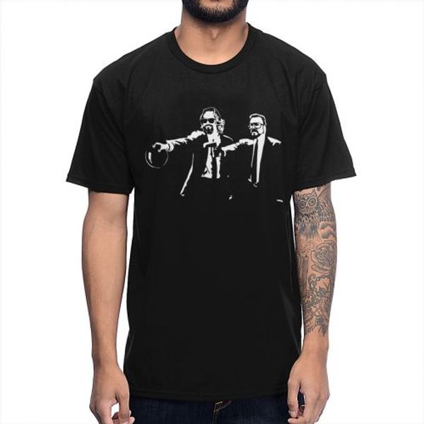 big lebowski dude abides walter pulp fiction t shirt funny unique design man's t-shirt 100% cotton big size camiseta, White;black
big lebowski dude abides walter pulp fiction t shirt funny unique design man's t-shirt 100% cotton big size camiseta, White;black