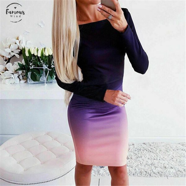 bohemian women gradient printing dress autumn long sleeve lady bodycon long sleeve dresses casual evening party slim fit club mini dress, Black;gray
bohemian women gradient printing dress autumn long sleeve lady bodycon long sleeve dresses casual evening party slim fit club mini dress, Black;gray