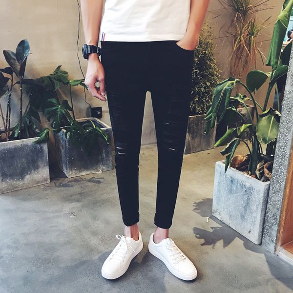 2019 slim male white jeans trousers mens casual skinny pencil pants boys hip hop 28-36, Blue
2019 slim male white jeans trousers mens casual skinny pencil pants boys hip hop 28-36, Blue