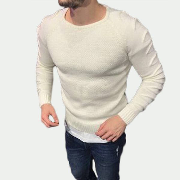 men's winter autumn sweater pullover slim fit solid color knitted holes long sleeve sweaters jumper male elastic basic, White;black
men's winter autumn sweater pullover slim fit solid color knitted holes long sleeve sweaters jumper male elastic basic, White;black