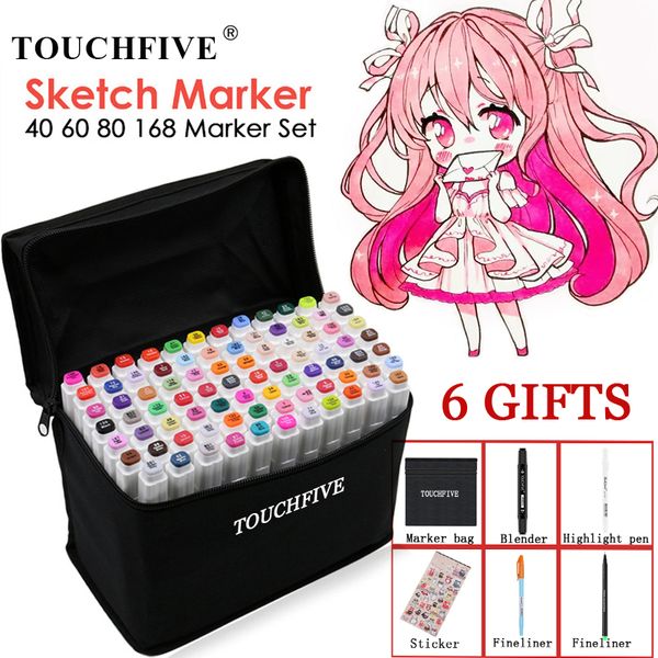 touchfive marker 30/40/60/80/168 colors art marker set oily alcohol based sketch markers pen for artist drawing manga animation
touchfive marker 30/40/60/80/168 colors art marker set oily alcohol based sketch markers pen for artist drawing manga animation